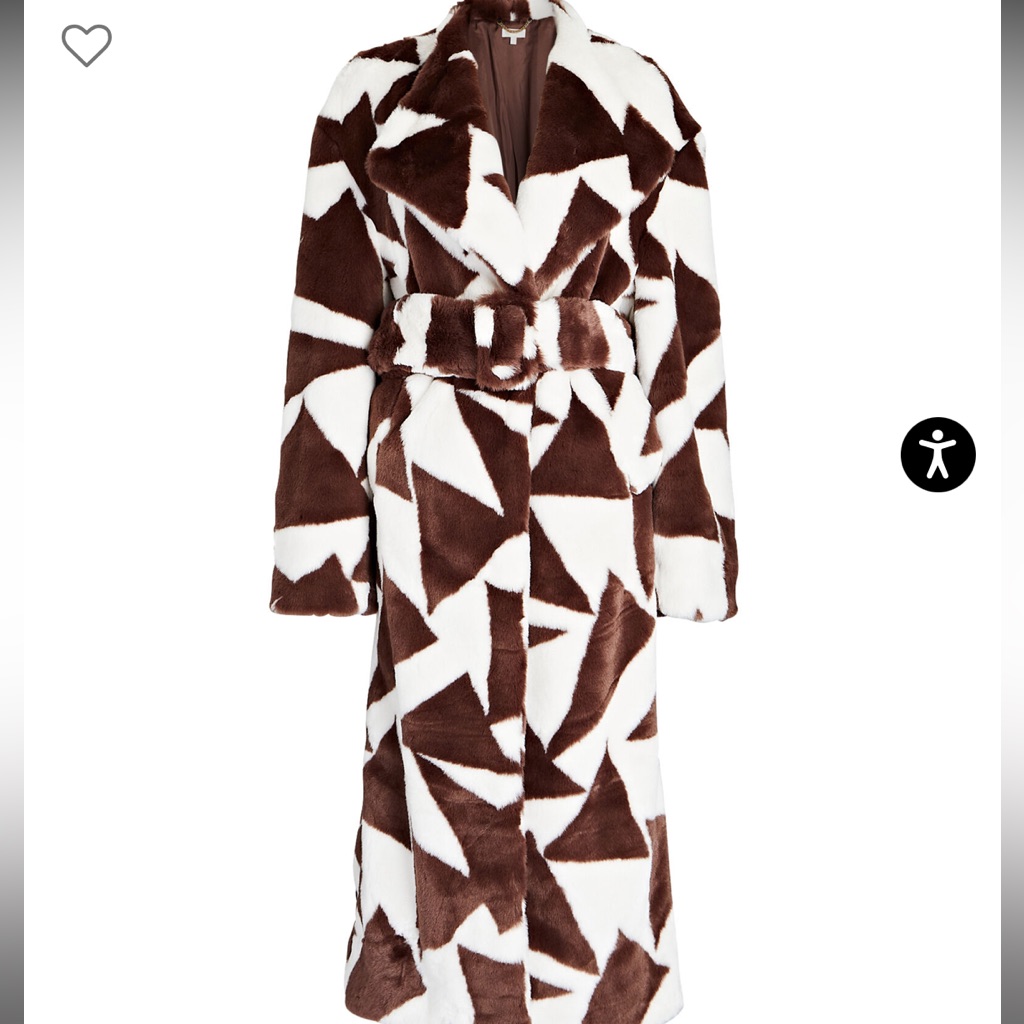 Nwt. Ronny Kobo Faux Fur Coat. Too Big For Me. I’m Very Short